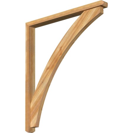 Thorton Craftsman Rough Sawn Bracket w/ Offset Brace, Western Red Cedar, 4"W x 42"D x 48"H
